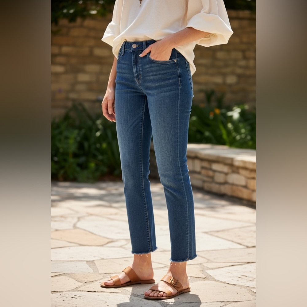 Hudson Krista Super Skinny Raw Hem Jeans Size 28